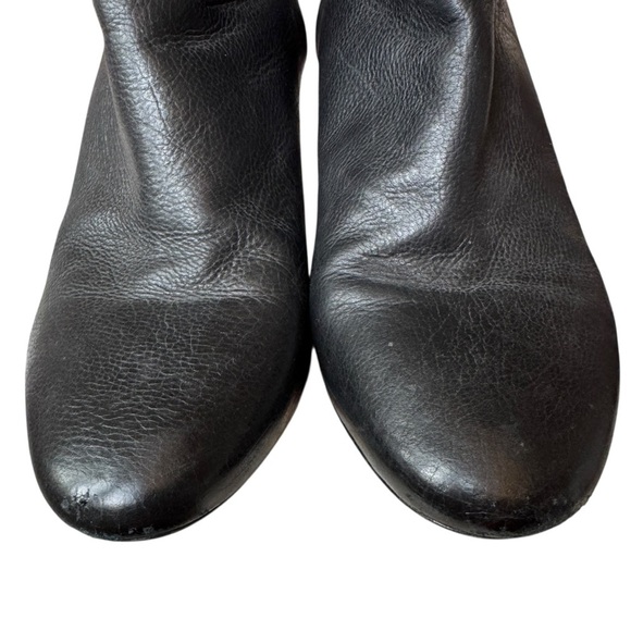 Jimmy Cho Black Calfskin Booties, Size 37 - Picture 4 of 11